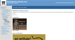 Desktop Screenshot of martialartscertificate.com